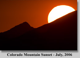 Colordado Mountain Sunset - July, 2006